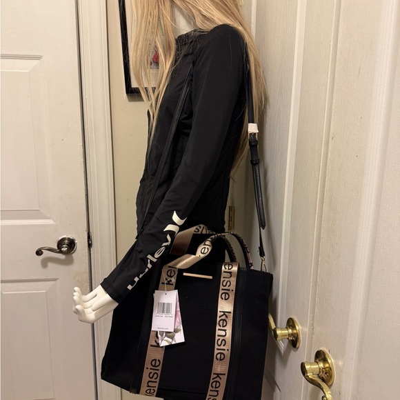 Kensie Handbags - Kensie Tote Black and Cream And Copper. Large Brand New With Tags. MSRP